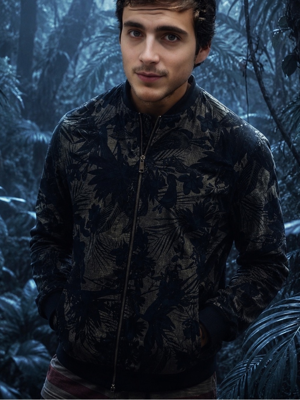 Armani Exchange floral bomber jacket - hardly worn at all - excellent condition